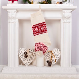 Snowflake Christmas stockings, Christmas decoration 2020, Farmhouse christmas stockings with embroidered names, Custom family stocking,