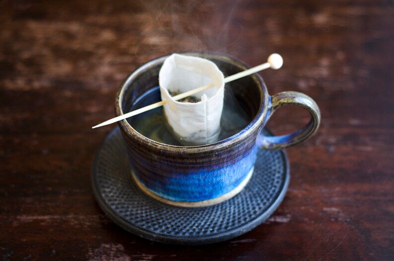 Balance Bags™ Organic zero waste reusable tea bags that rest Etsy