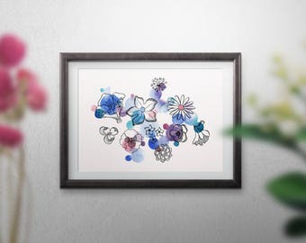 Watercolor Floral Art Print