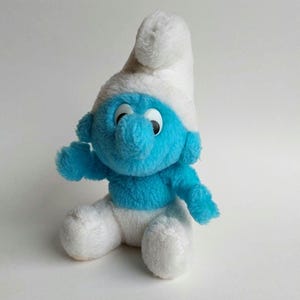 Pluche smurf Peyo Wallace Berrie & Co/1980 knuffel &#39;De Smurfen&#39;