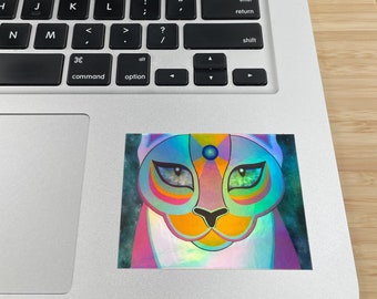 Third Eye Cat Sticker Third Eye Chakra Sticker Chakra Decal Third Eye Intuition Sticker Clairvoyant Sticker Psychic Sticker Mystical Woman