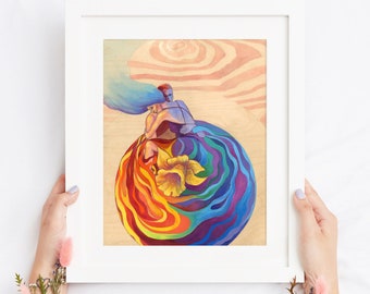 Rainbow Art Print Rainbow Wall Art Rainbow Artwork Rainbow Decor Rainbow Print Colorful Art Print Colorful Wall Art Rainbow Lovers Soul Mate