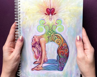 Yoga Teacher Gift Yoga Instructor Gift Yoga Journal Spiritual Gift Chakra Journal Meditation Journal Yoga Girl Gift Yoga Art Chakra Gift