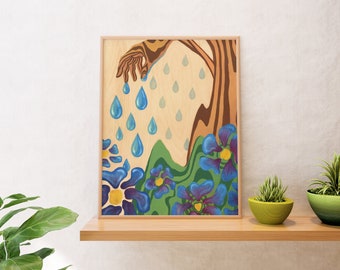 Boho Feminine Wandkunst Boho Frau Kunstdruck Boho Frau Wandkunst Feminin Boho Poster Abstrakte Frau Wandkunst Boho Natur Kunstdruck