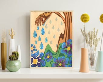 Mother Earth Art Mother Earth Wall Art Mother Earth Print Earth Mother Art Print Earth Goddess Print Mother Earth Wall Decor Nature Lover