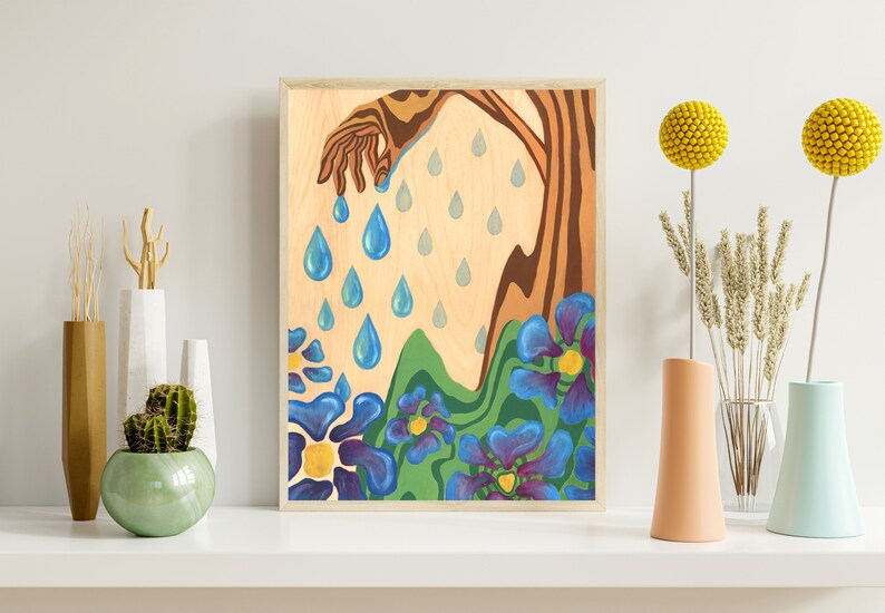 Mother Earth Art Mother Earth Wall Art Mother Earth Print Earth Mother Art Print