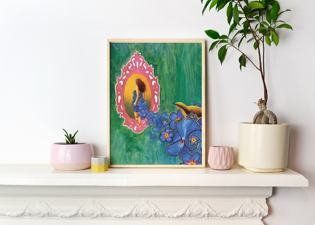 Floral Feminine Print Feminine Spiritual Art Feminine Art Print Earth ...