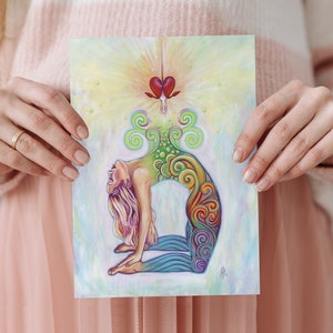 Yoga Card Yoga Art Card Yoga Greeting Card Yoga Stationery Card Yoga Teacher Card Yoga Lover Card Yoga Birthday Card Yoga Instructor Card