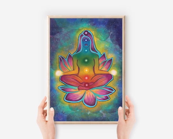 Chakra Wall Art Chakra Print Chakra Art Print Colorful Chakra Poster Chakra Wall Hanging Decor Chakra Decor Chakra Artwork Chakra Poster