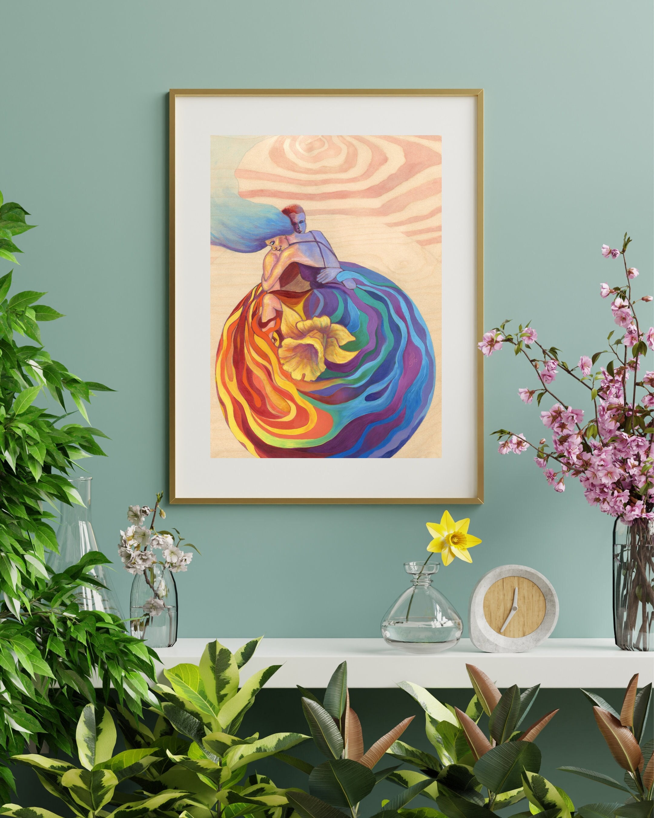 Earth Mother Art Gaia Goddess Art Print Gaia Art Pachamama Elemental Goddess Gaia Goddess Wall Art Mother Earth Goddess Spiritual Goddess