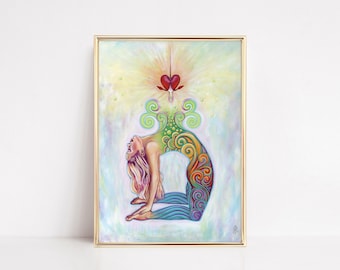 Yoga Print Yoga Art Print Yoga Artwork Yoga Pose Art Yoga Painting Yoga Wall Decor Yoga Wall Art Yoga Poster Art Yoga Studio Decor