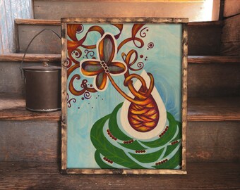 Butterfly Art Print Butterfly Wall Art Butterfly Artwork Boho Butterfly Print Bohemian Butterfly Print Vintage Butterfly Earth Tones Artwork