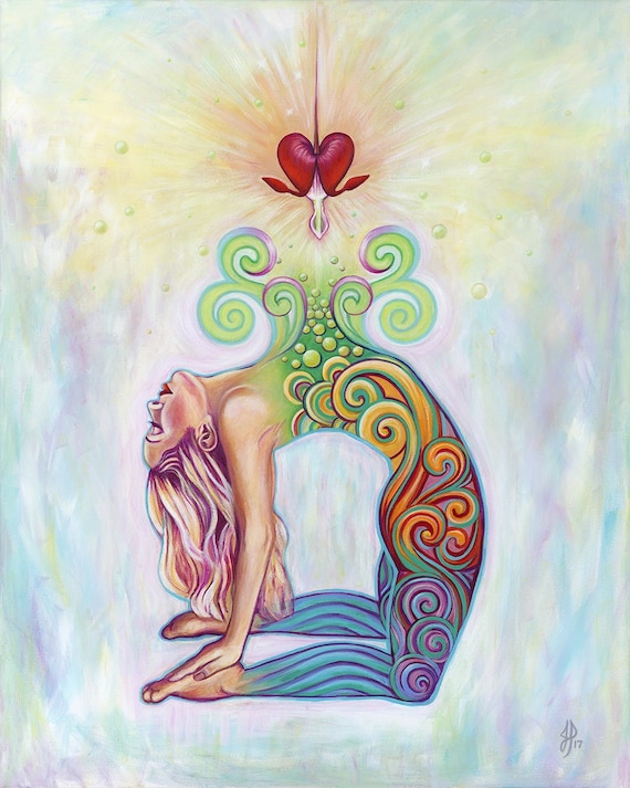 Spiritual Art Print Yoga Art Print Yoga Decor Yoga Studio Art Chakra Art  Goddess Art Divine Feminine Art Spiritual Gift Visionary Art Print -   Canada