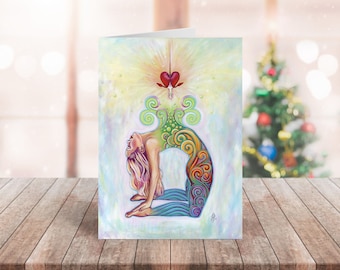 Yogi Christmas Gift Christmas Yoga Card Yoga Teacher Gift Yoga Girl Gift Gift for Yoga Lover Yoga Greeting Card Yoga Christmas Gift Cards