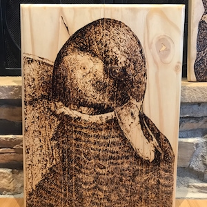 Mallard - Wood Burning - Decor, House Decor, Rustic Decor, Original Artwork, Custom Wood Burned, Custom Artwork, Custom Made