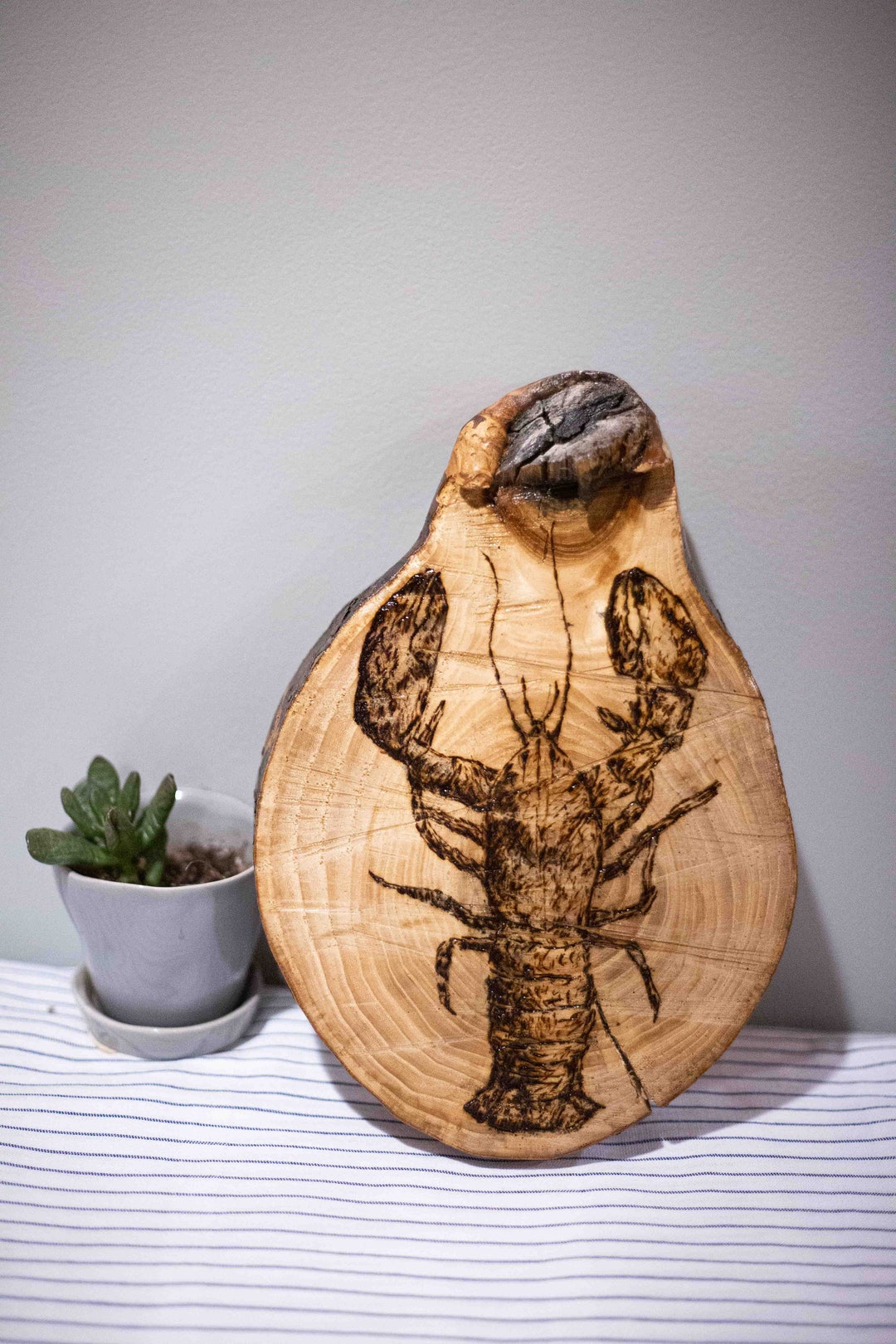 Wood Lobster Art Wood Burning Decor, House Decor, Rustic Decor, Beach
