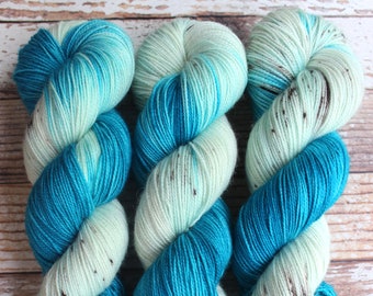 Mercedes - Blue Footed Booby - Hand Dyed Yarn - 80/20 Superwash BFL/Nylon