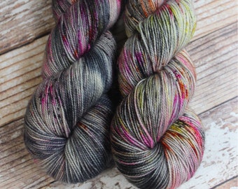 Mercedes - Dark Magic - Hand Dyed Yarn - 80/20 Superwash BFL/Nylon