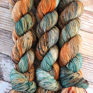 PREORDER Salem Hand Dyed Yarn Speckled Yarn, Indie Dyed Yarn, Sock Yarn, DK Weight, image 3