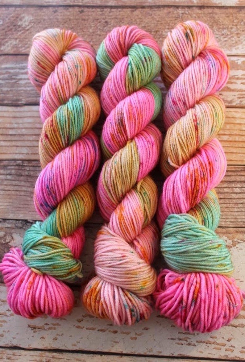 PREORDER The Color Crazy Cowl Girl Hand Dyed Yarn image 4