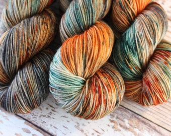 PREORDER - Salem - Hand Dyed Yarn Speckled Yarn, Indie Dyed Yarn, Sock Yarn, DK Weight,