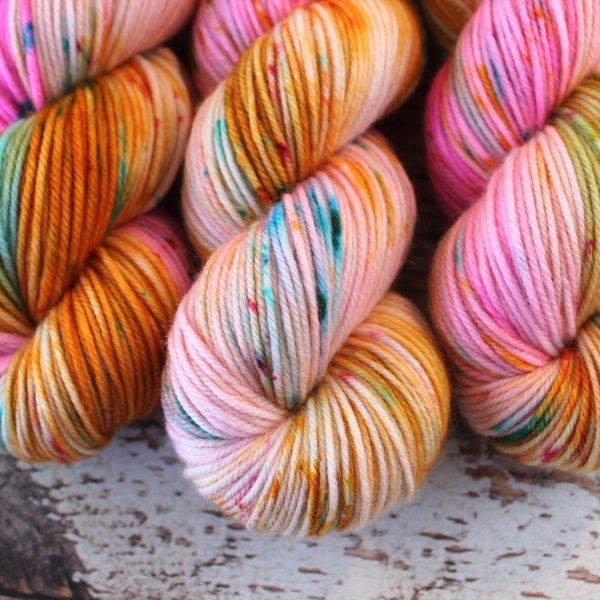 Amelia - Barbie - Hand Dyed Yarn - 100% Superwash Merino DK weight