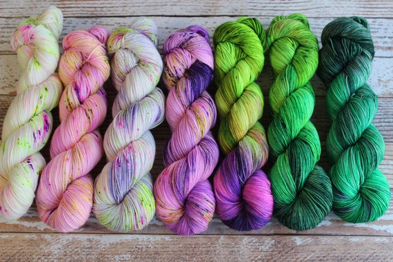 PREORDER 7 Skein Fade Kit 2 Hand Dyed Yarn Etsy