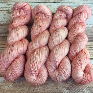 DYE TO ORDER - Georgia Peach - Hand Dyed Yarn - Pick Your Base, Speckled Yarn, Yarn with Speckles, Indie Dyed Yarn, Sock Yarn, Dk weight