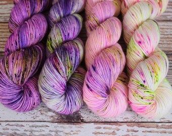 PREORDER - Rose Cardigan Fade Kit #4 - Hand Dyed Yarn - 100% Super Wash Merino Sport