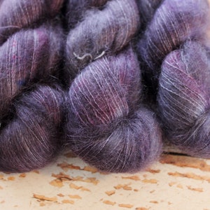 Rosa - Queen Mother - Hand Dyed Yarn - 72/28 Kid Mohair/Silk lace weight Speckled Yarn, Yarn with Speckles, Indie Dyed Yarn, Lace Yarn