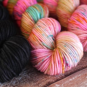 PREORDER The Color Crazy Cowl Girl Hand Dyed Yarn image 1