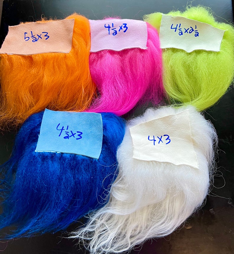 Troll Doll Hair Icelandic Wool 5 Piece Lot for Wig Replacement. Long
