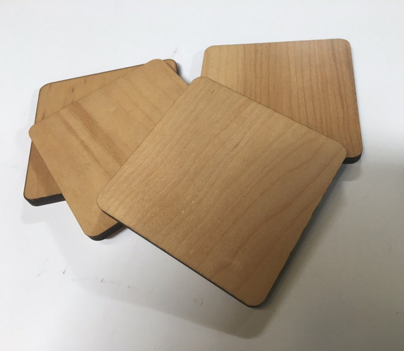 500 Blank Sublimation Ready Wood Coasters Real Maple Veneer Etsy