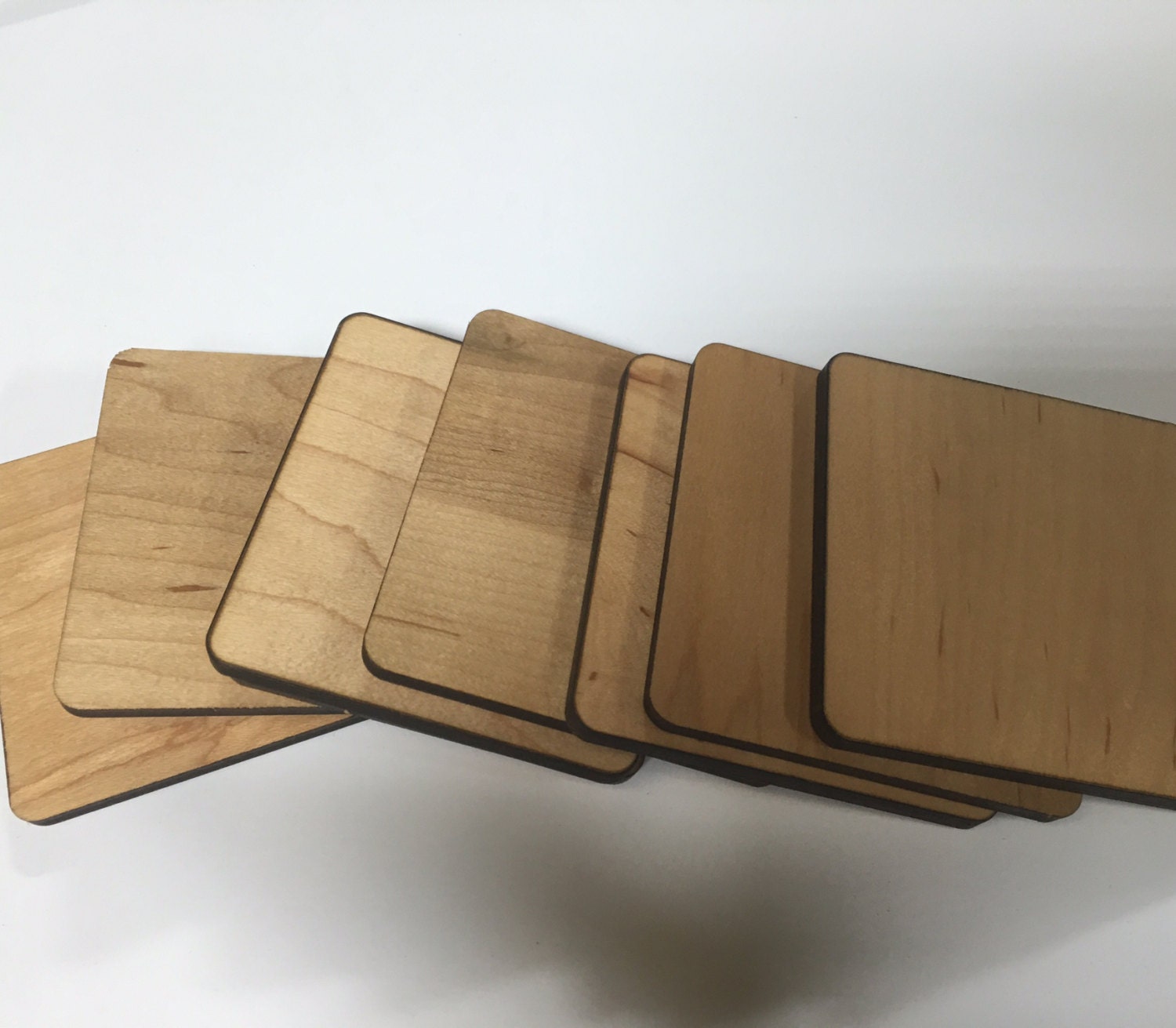 Blank Sublimation Ready Wood Coasters Real Maple Veneer Wood Etsy