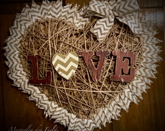 Farmhouse Heart Wreath