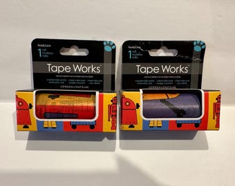 Robot design Washi Tape Bundle. SandyLion Tape Works.