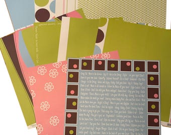 Bundle of 10 sheets. In the Swing Scrapbook Collection. Bundle of 10 Double sided 12 x12 Cardstock sheets. Dance theme