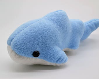 Cute Chibi Whale Shark Plush - Made to Order - Deep Sea Life Toy,  Giant Fish Plushy.