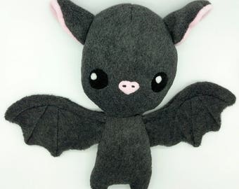 Chibi Goth Spooky Vampire Bat Plush