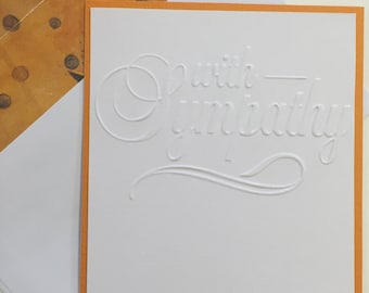 Sympathy-Embossed Sympathy Card-Set of 4