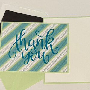 Thank you note cards-set of 12