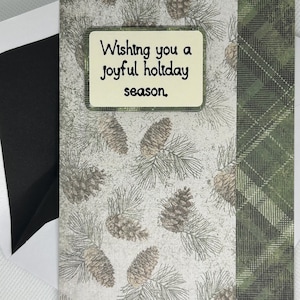 Navidad-Invierno-Felices Fiestas-Les deseo unas felices fiestas-Tarjetas de Navidad de invierno-Juego de 4