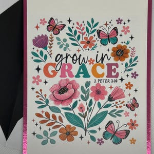 Encouragement-Faith Cards- Grow in Grace- Set of 4