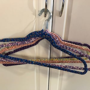 Fabric Wrapped Hangers-set of 5