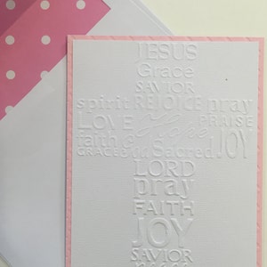 Cross-Embossed Cross Card-Set of 4
