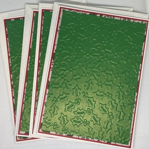 Jul-Järnek Präglade Kort-Präglade Julkort-Set om 4