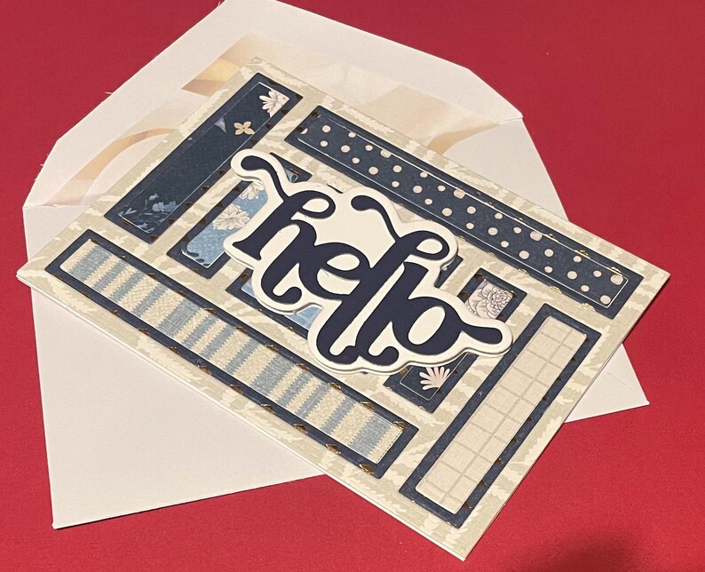 Hello--greeting Card Set of 4 - Etsy