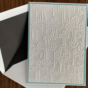 Cross-Embossed Cross Card-Set of 4--2 designs