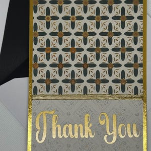 Thank You Cards-Gold Thank You Cards-Set of 4