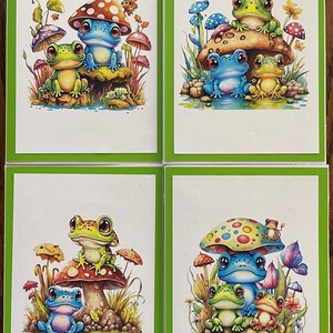 Cartes de voeux de bébé grenouilles